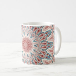Modernes Kaleidoskop Mandala Fraktal Kunst Kaffeetasse