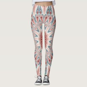 Modernes Kaleidoskop Mandala Fraktal Kunst Leggings