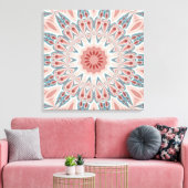 Modernes Kaleidoskop Mandala Fraktal Kunst Leinwanddruck (Insitu (Wohnzimmer))