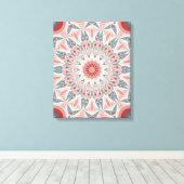Modernes Kaleidoskop Mandala Fraktal Kunst Leinwanddruck (Insitu (Holzboden))