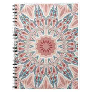 Modernes Kaleidoskop Mandala Fraktal Kunst Notizblock