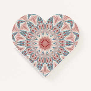 Modernes Kaleidoskop Mandala Fraktal Kunst Notizblock