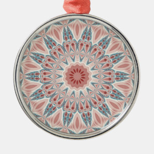 Modernes Kaleidoskop Mandala Fraktal Kunst Ornament Aus Metall