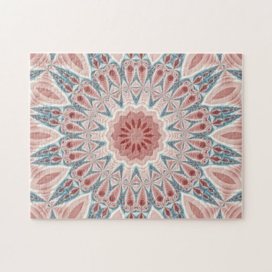 Modernes Kaleidoskop Mandala Fraktal Kunst Puzzle (Horizontal)