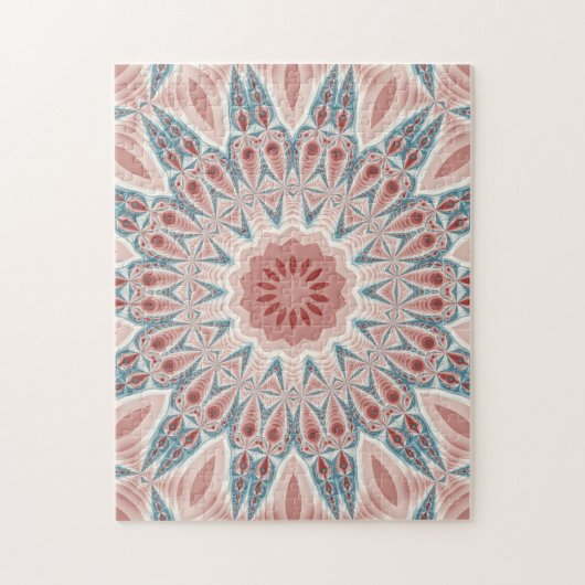 Modernes Kaleidoskop Mandala Fraktal Kunst Puzzle (Vertikal)