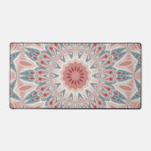 Modernes Kaleidoskop Mandala Fraktal Kunst Schreibtischunterlage (Vorderseite)