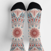 Modernes Kaleidoskop Mandala Fraktal Kunst Socken (Oben)