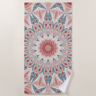 Modernes Kaleidoskop Mandala Fraktal Kunst Strandtuch