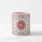 Modernes Kaleidoskop Mandala Fraktal Kunst Tasse (Zentrum)