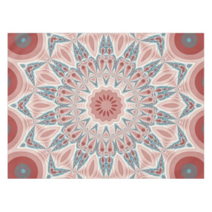 Modernes Kaleidoskop Mandala Fraktal Kunst Tischdecke
