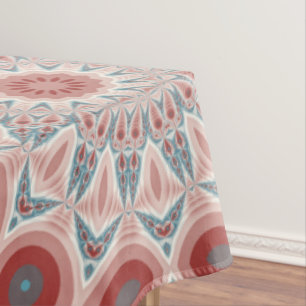 Modernes Kaleidoskop Mandala Fraktal Kunst Tischdecke