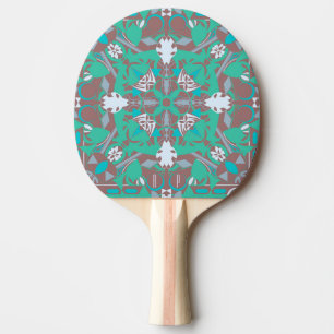 Modernes kaleidoskopisches Muster Ping Pong Paddle Tischtennis Schläger