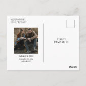 Modernes Kalender Save the Date Foto Postkarte (Rückseite)