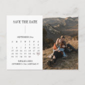 Modernes Kalender Save the Date Foto Postkarte (Vorderseite)