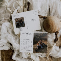 Modernes Kalender Save the Date Foto Postkarte