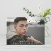 Modernes Kalligrafie-Abschluss-Foto Ankündigung (Stehend Vorderseite)