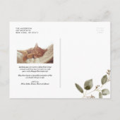 Modernes Kalligrafie Foto Happy Thanksgiving Feiertagspostkarte (Rückseite)