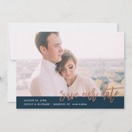 Modernes Kalligrafie-Foto Save the Date