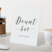 Modernes Kalligrafie-Hochzeitssymbol Donut Bar Ped Sockelschild (In SItu)