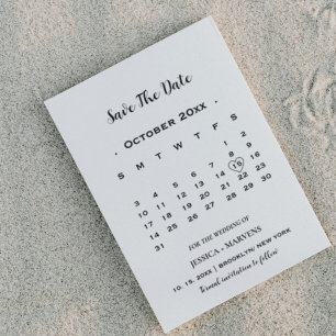 Modernes Kalligrafie-Kalender, nicht fotografisch  Einladung