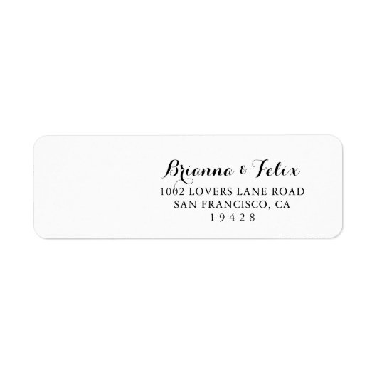 Modernes Kalligrafie-Rücksendesiegel (Vorne)