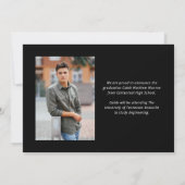 Modernes Kalligrafie Script 3 Foto Abschluss Ankündigung (Rückseite)