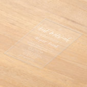 Modernes Kalligrafie Script Bat Mitzvah Acryleinladungen (Ablage )