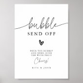 Modernes Kalligrafie-Script-Bubbly-Bar Wedding-Zei Poster (Vorne)