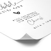 Modernes Kalligrafie-Script-Bubbly-Bar Wedding-Zei Poster (Ecke)