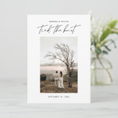 Modernes Kalligrafie-Script-Elopement-Foto Ankündigung (Stehend Vorderseite)