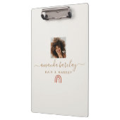 Modernes Kalligrafie-Script-Foto Klemmbrett (Links)