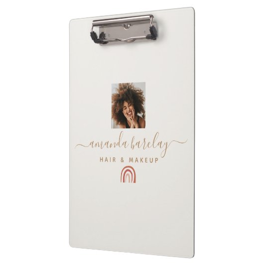 Modernes Kalligrafie-Script-Foto Klemmbrett (Links)