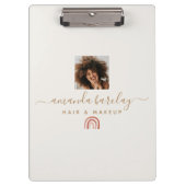 Modernes Kalligrafie-Script-Foto Klemmbrett (Vorderseite)