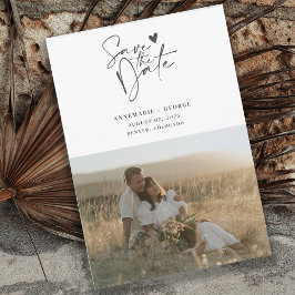 Modernes Kalligrafie-Script-Foto Save The Date