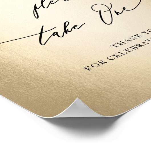 Modernes Kalligrafie-Script Gold-Favoriten für Hoc Poster (Ecke)