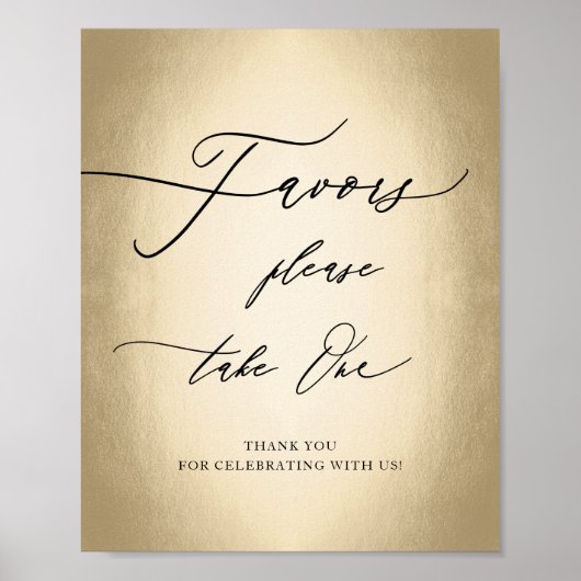 Modernes Kalligrafie-Script Gold-Favoriten für Hoc Poster (Vorne)