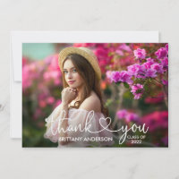 Modernes Kalligrafie-Script-Herz-Graduate-Foto