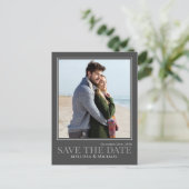 Modernes Kalligrafie-Script mit zwei Fotos Postkarte (Stehend Vorderseite)