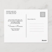 Modernes Kalligrafie Script White 3 Foto Abschluss Postkarte (Rückseite)