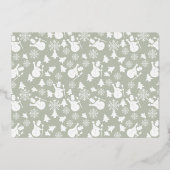 Modernes Kalligrafie-Single-Foto Folien Feiertagskarte (Rückseite)