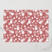 Modernes Kalligrafie-Single-Foto Folien Feiertagskarte (Rückseite)