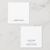 Modernes Kalligrafie-Skript Gold Coole Vorlage Quadratische Visitenkarte (Vorne/Hinten)