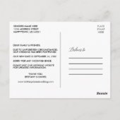 Modernes Kalligrafie-Skript Rette das neue Date-Fo Postkarte (Rückseite)