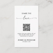 Modernes Kalligrafie-Skript verwendet Liebe QR-Cod Begleitkarte (Vorderseite)