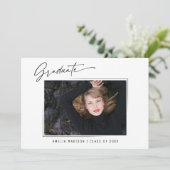 Modernes Kalligrafie-Skriptgraduat 2 Foto Ankündigung (Stehend Vorderseite)