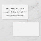 Modernes Kalligrafie-Skriptverzeichnis für Hochzei Begleitkarte (Vorne/Hinten)