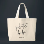 Modernes Kalligrafie-Workout-Gym Pilates Babe Jumbo Stoffbeutel<br><div class="desc">Niedliche Pilates Babe Tasche für Sie oder ein Pilates Geschenk für einen Pilates Instructor. Moderne Pilates-Tasche mit modernem handgeschriebenem Kalligrafieschrift und Ihrem Wunschnamen.</div>