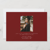 Modernes kalligrafisches Foto Abschluss Horizontal Ankündigung (Rückseite)