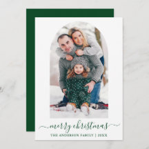 Modernes kalligrafisches Foto Arch Weihnachtsgrün