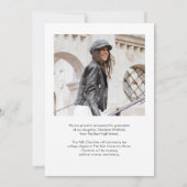 Modernes Kalligrafisches Foto Eleganter Abschluss Ankündigung (Rückseite)